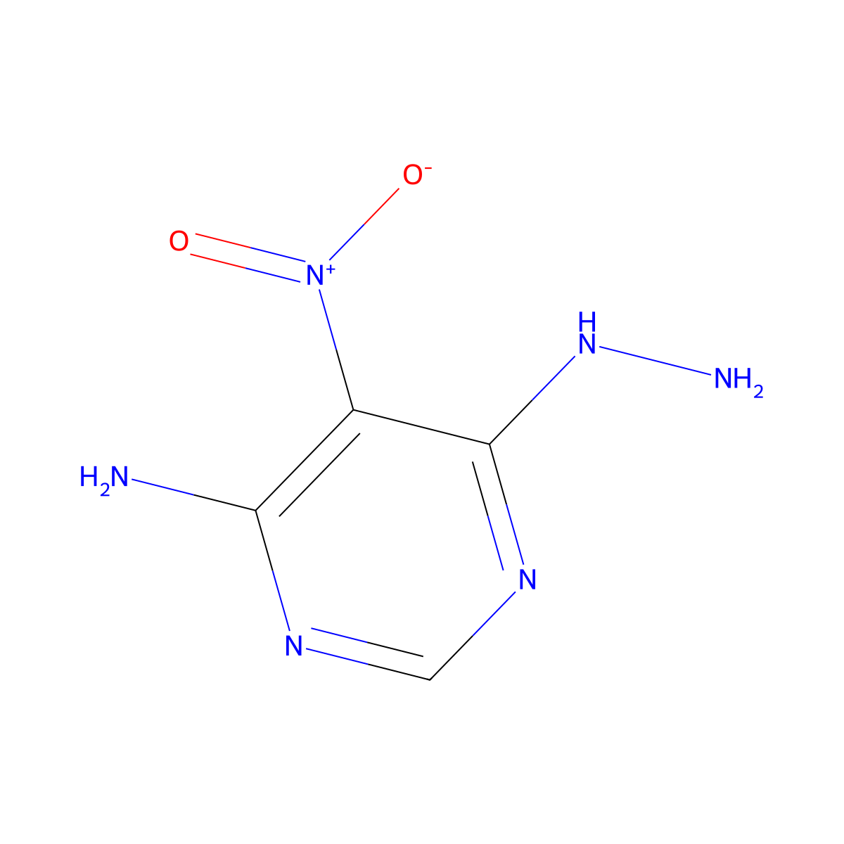 6-Hydrazinyl-5-nitropyrimidin-4-amine molecular structure, CAS 3137-54-0