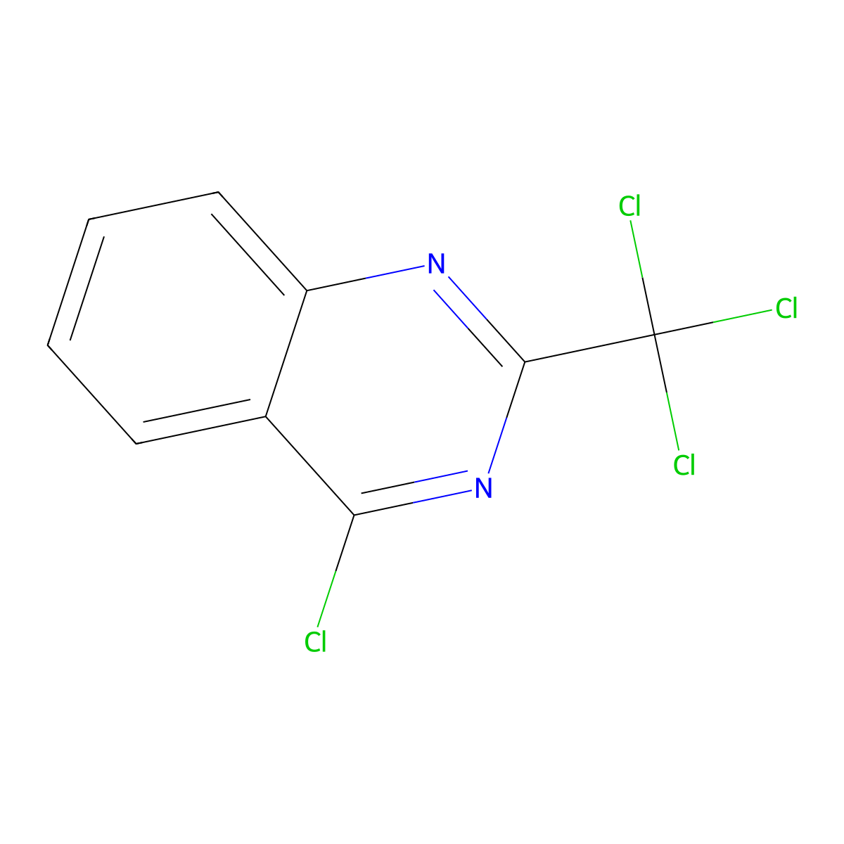 4-Chloro-2-(trichloromethyl)quinazoline molecular structure, CAS 3137-63-1