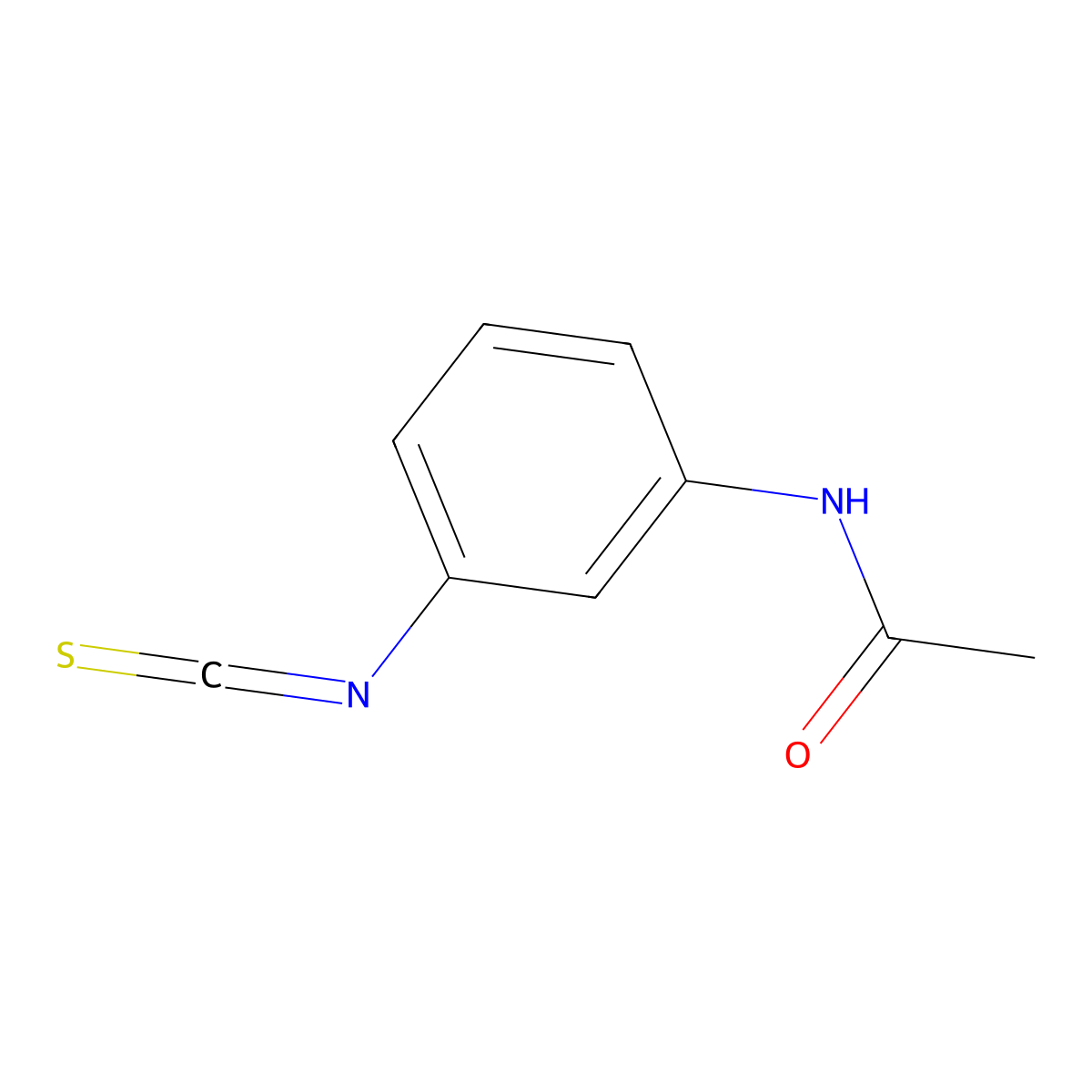 Acetamide, N-(3-isothiocyanatophenyl)- molecular structure, CAS 3137-83-5