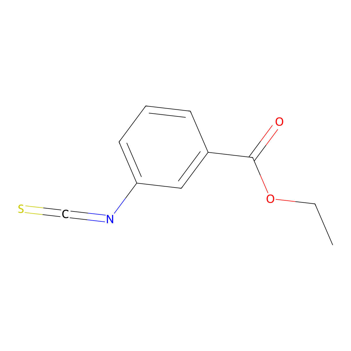 Ethyl 3-isothiocyanatobenzoate molecular structure, CAS 3137-84-6