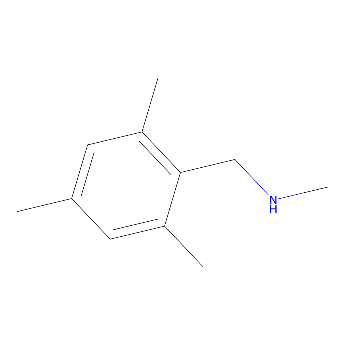Methyl[(2,4,6-trimethylphenyl)methyl]amine molecular structure, CAS 3137-93-7