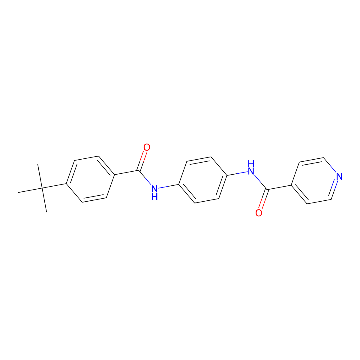 N-{4-[(4-tert-butylbenzoyl)amino]phenyl}isonicotinamide molecular structure, CAS 313700-07-1