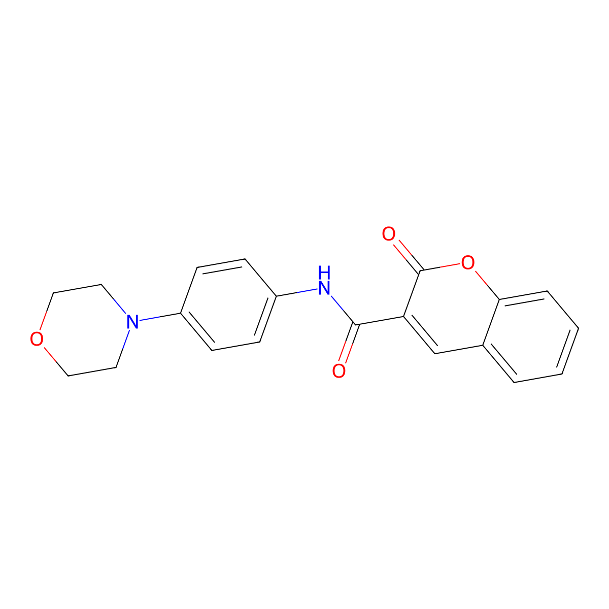 N-(4-morpholin-4-ylphenyl)(2-oxochromen-3-yl)carboxamide molecular structure, CAS 313701-03-0