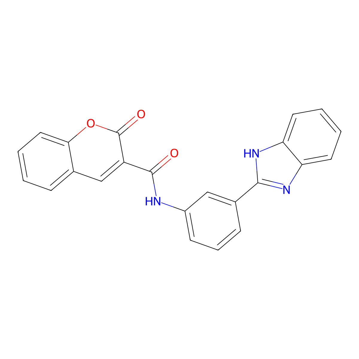 N-[3-(1H-benzimidazol-2-yl)phenyl]-2-oxochromene-3-carboxamide molecular structure, CAS 313701-06-3
