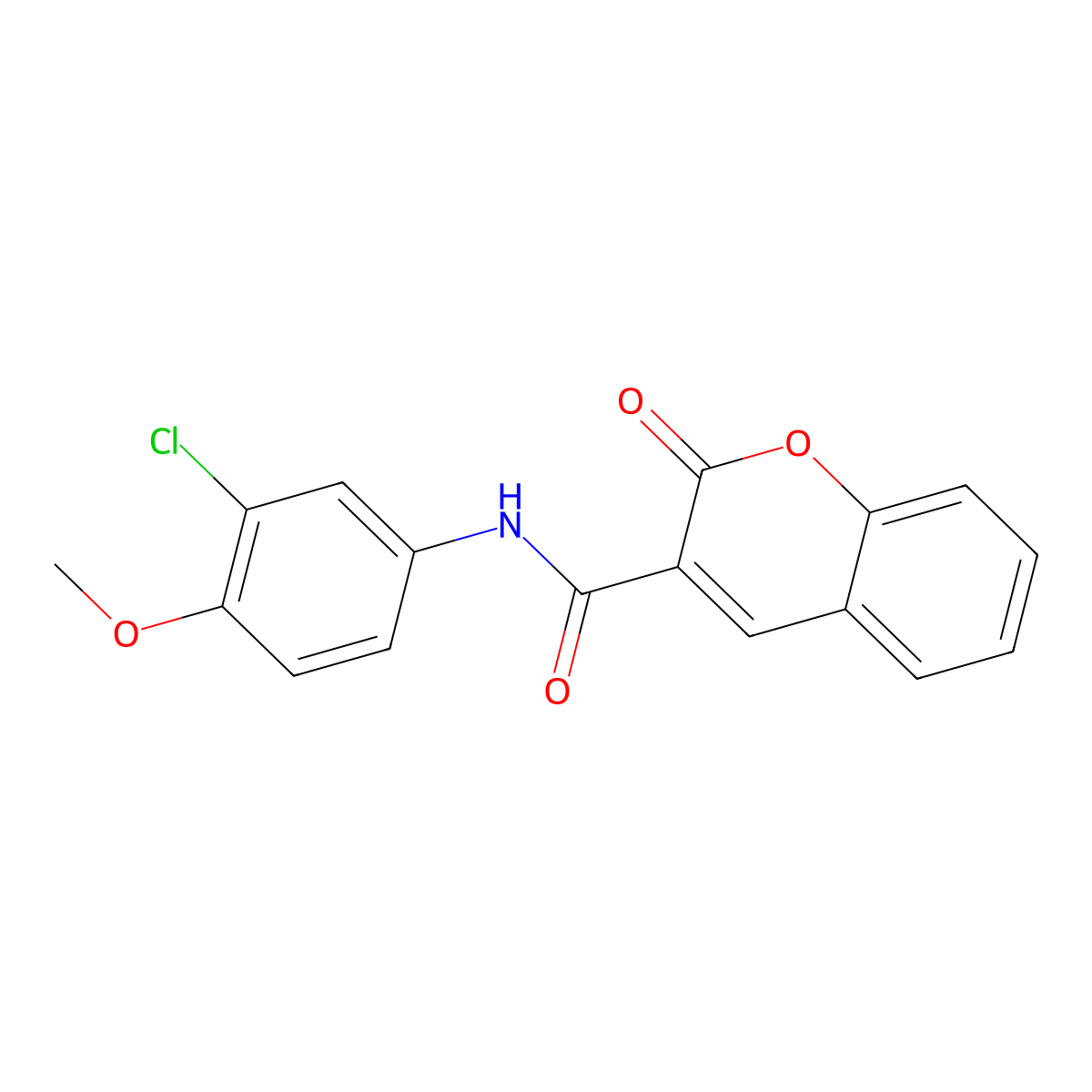 N-(3-chloro-4-methoxyphenyl)-2-oxo-2H-chromene-3-carboxamide molecular structure, CAS 313701-12-1