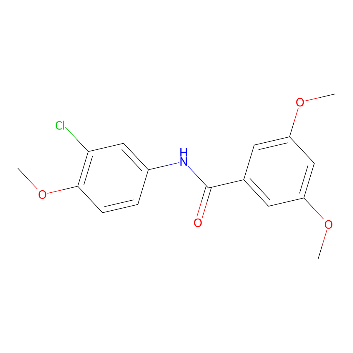 N-(3-chloro-4-methoxyphenyl)-3,5-dimethoxybenzamide molecular structure, CAS 313701-24-5