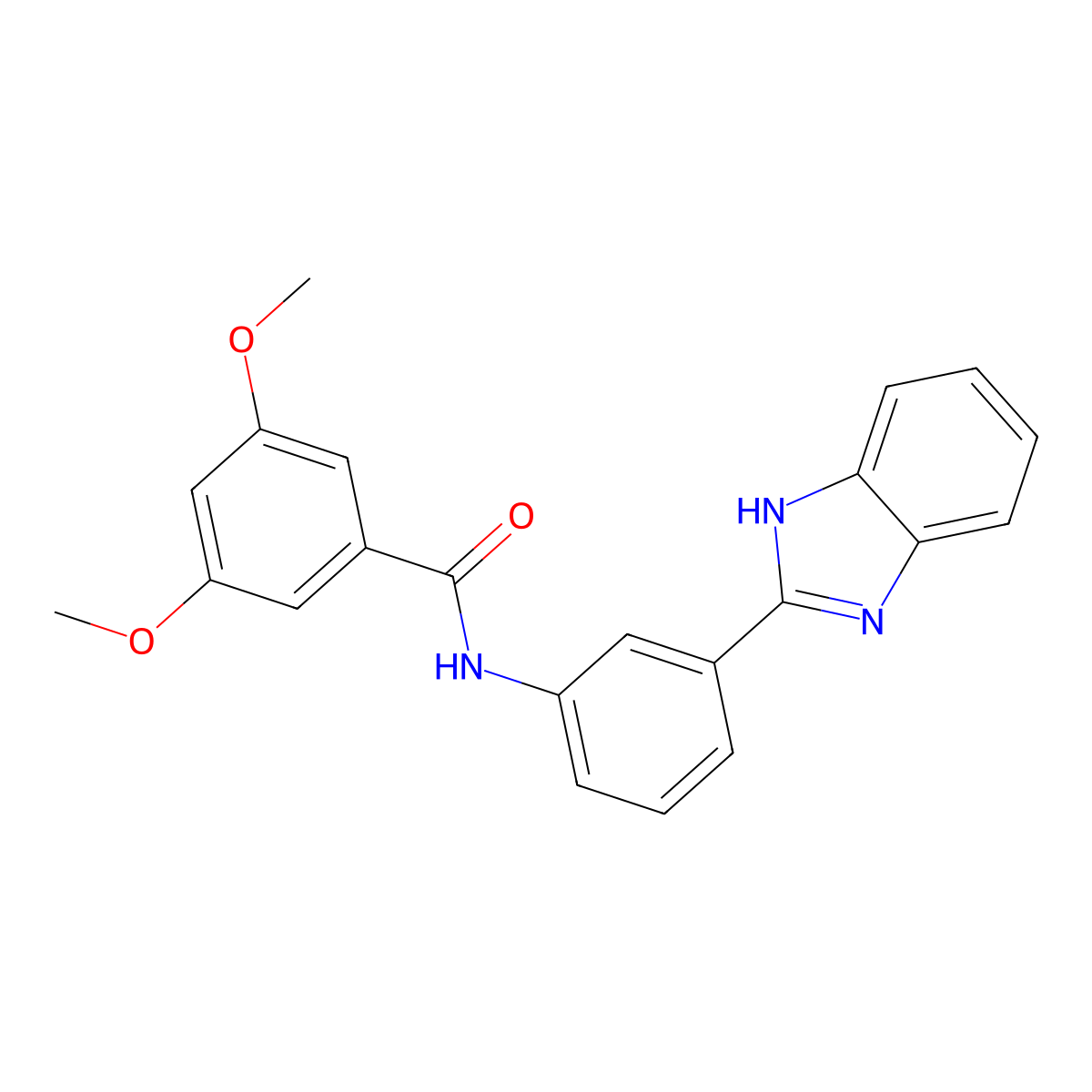 N-(3-(1H-benzo[d]imidazol-2-yl)phenyl)-3,5-dimethoxybenzamide molecular structure, CAS 313701-37-0