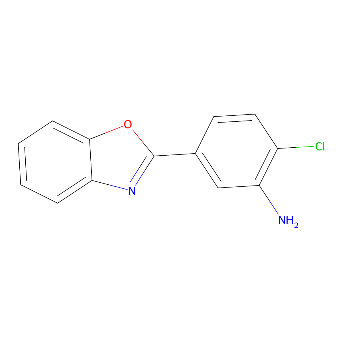 5-(1,3-Benzoxazol-2-yl)-2-chloroaniline molecular structure, CAS 313701-55-2
