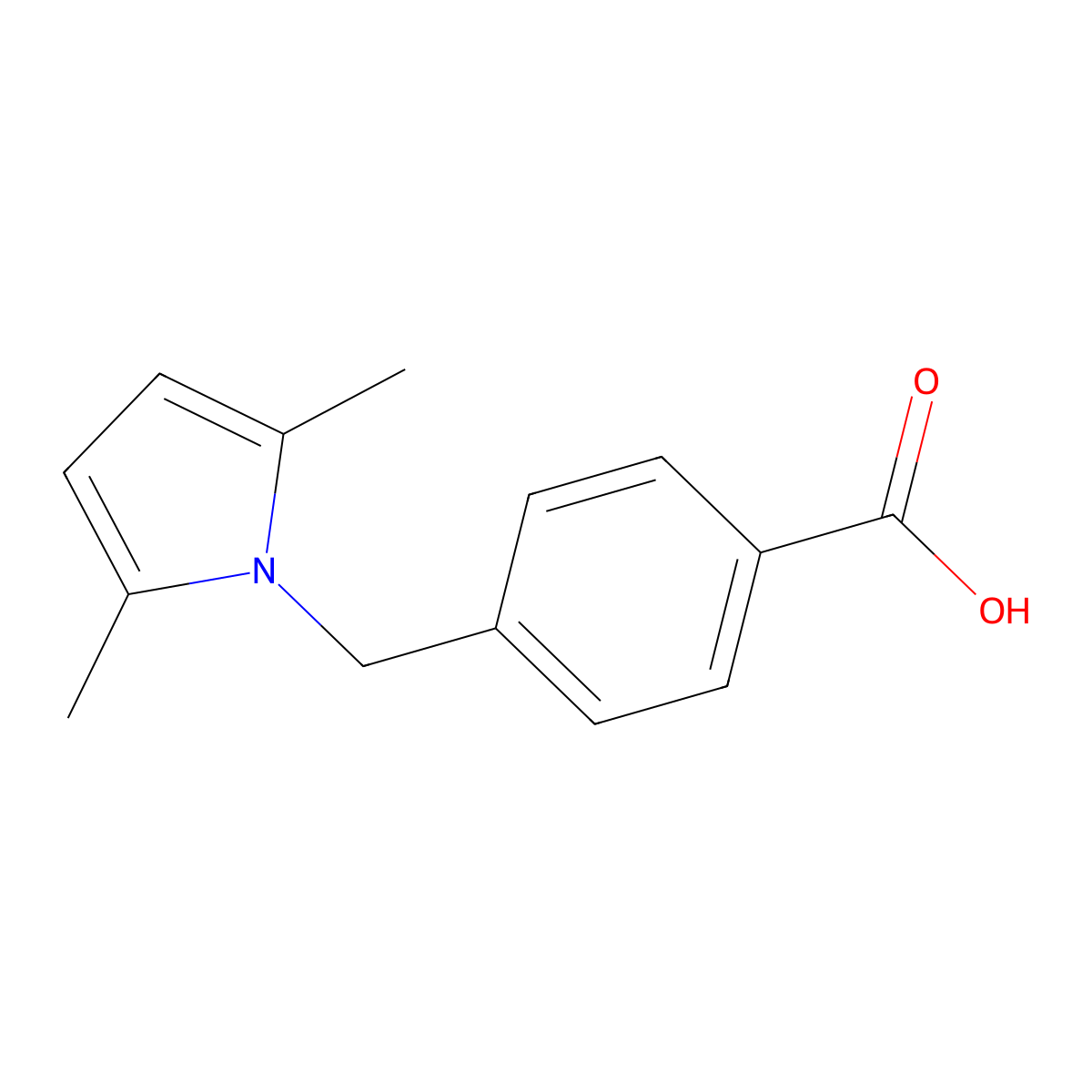 4-(2,5-Dimethyl-Pyrrol-1-Ylmethyl)-Benzoic Acid molecular structure, CAS 313701-95-0