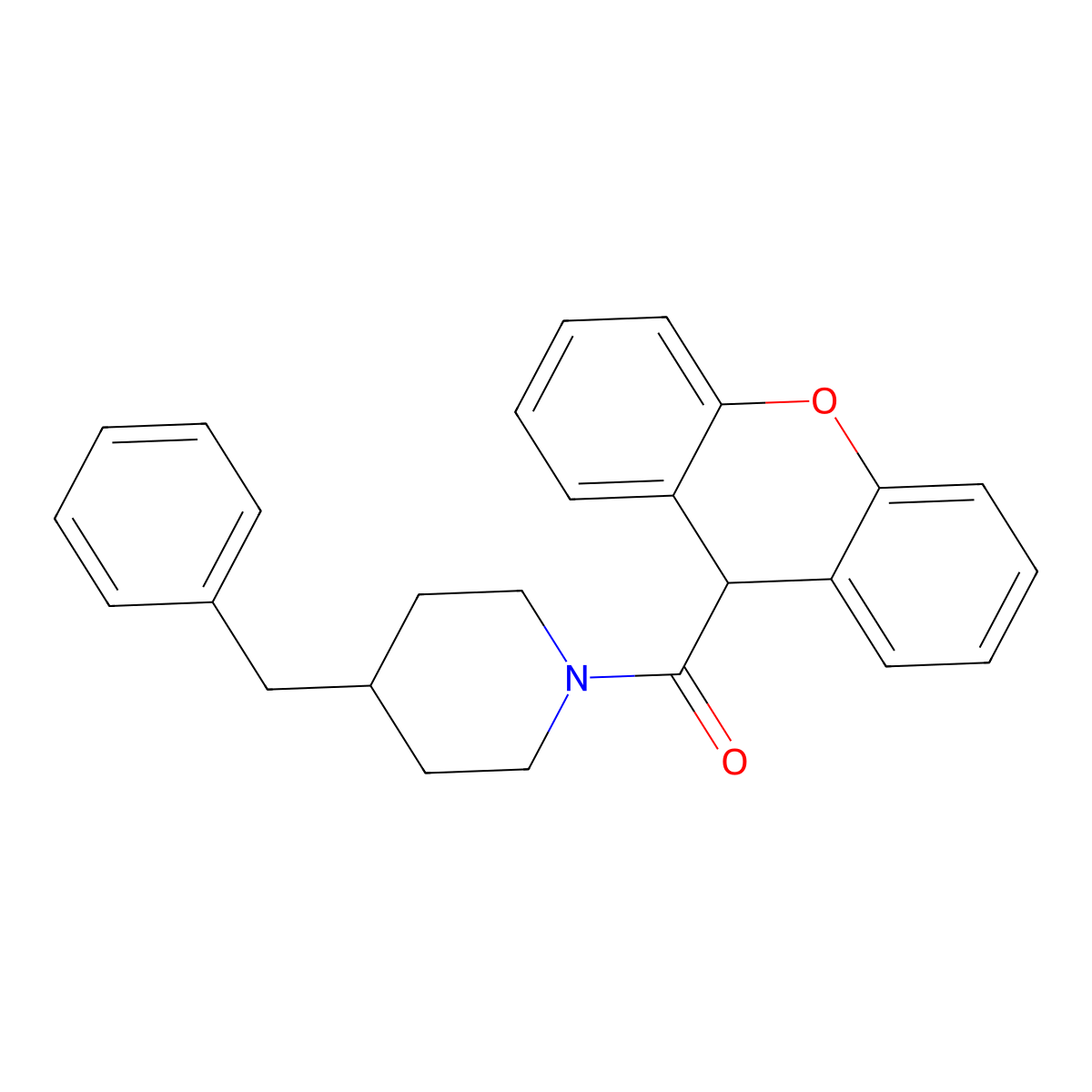 (4-benzylpiperidin-1-yl)(9H-xanthen-9-yl)methanone molecular structure, CAS 313703-45-6