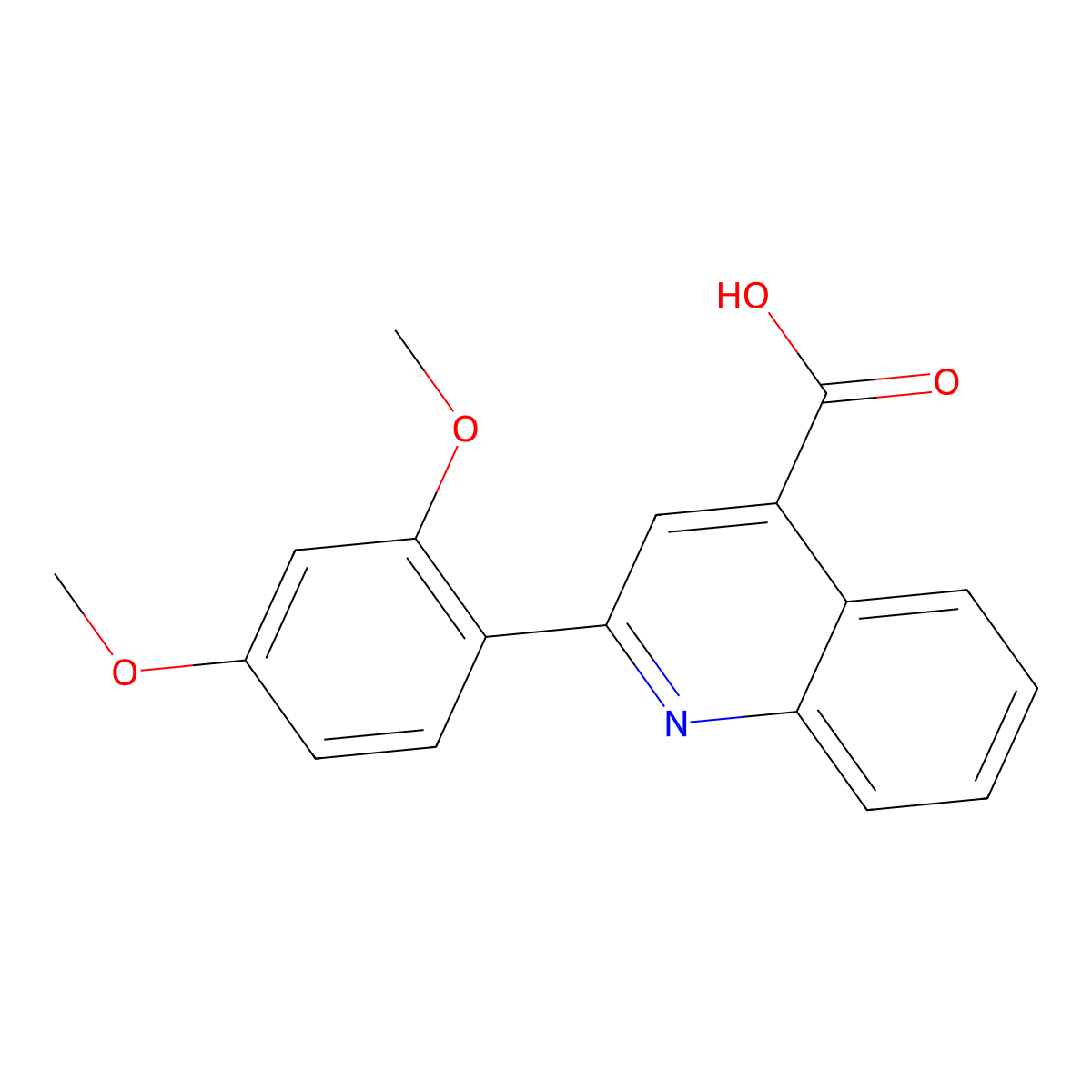 2-(2,4-Dimethoxyphenyl)quinoline-4-carboxylic acid molecular structure, CAS 313704-08-4