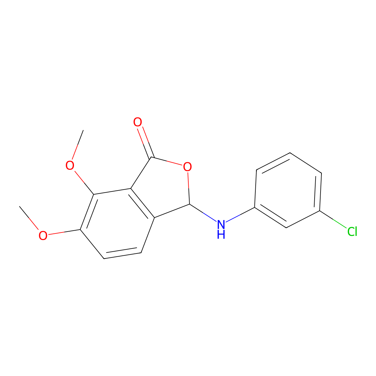 3-[(3-chlorophenyl)amino]-6,7-dimethoxy-2-benzofuran-1(3H)-one molecular structure, CAS 313704-95-9