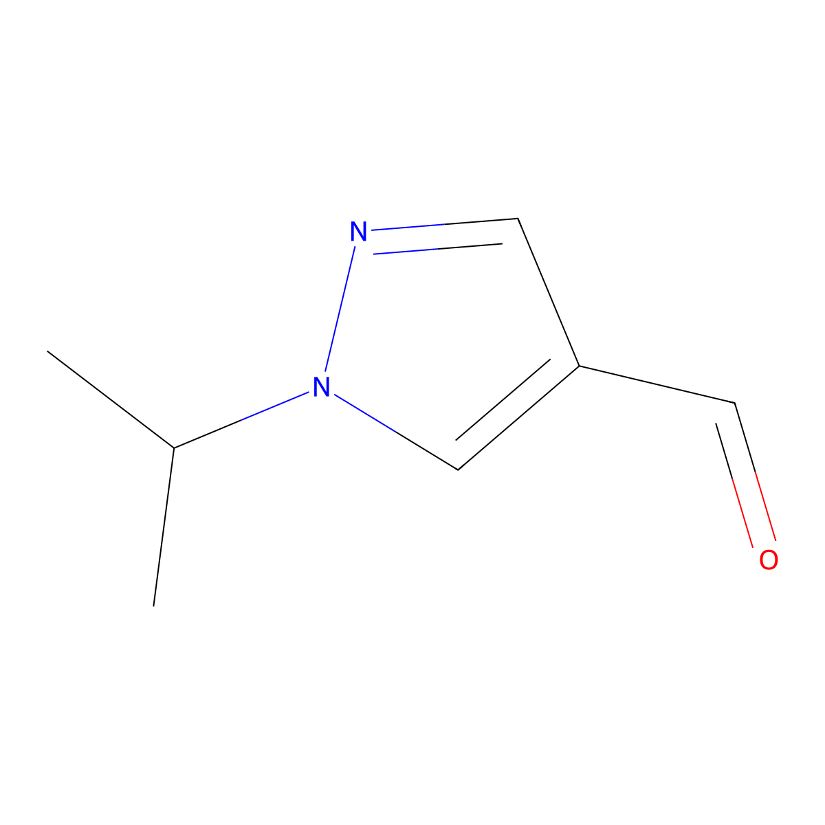 1-(propan-2-yl)-1H-pyrazole-4-carbaldehyde molecular structure, CAS 313735-67-0