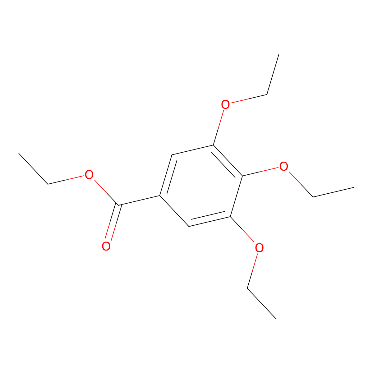 Ethyl 3,4,5-triethoxybenzoate molecular structure, CAS 31374-71-7