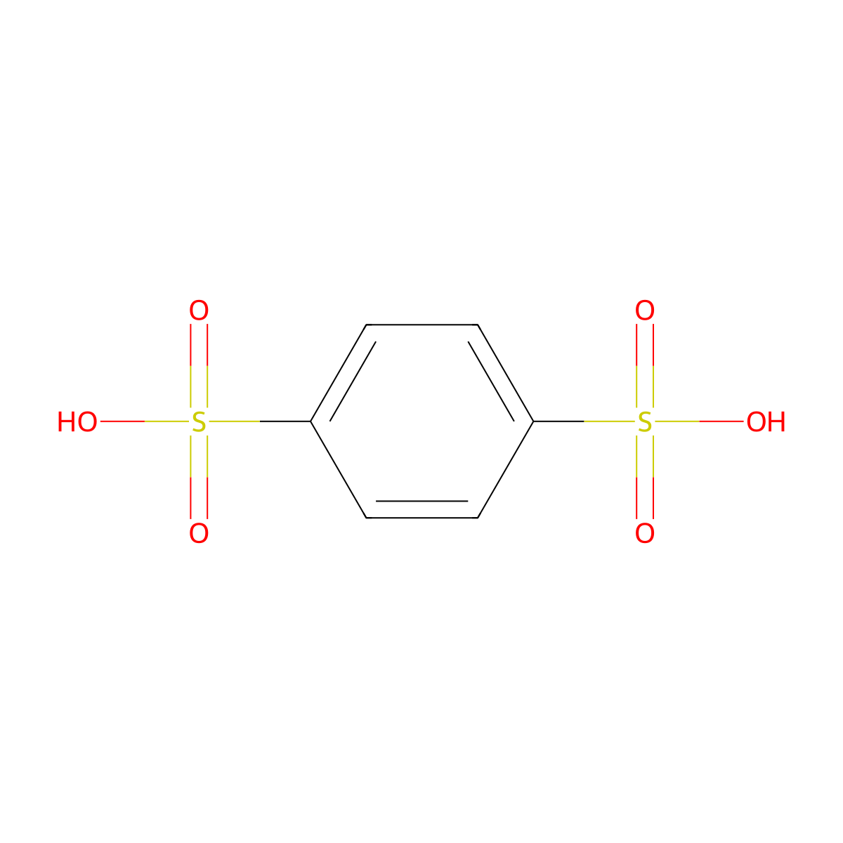 1,4-Benzenedisulfonic acid molecular structure, CAS 31375-02-7
