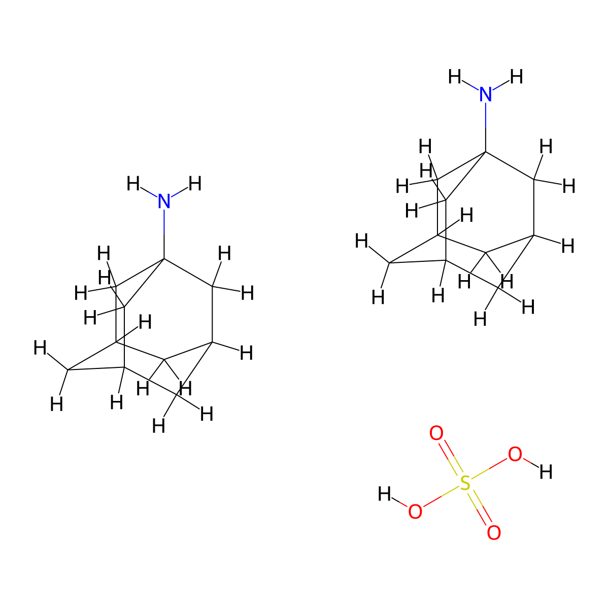 Amantadine Sulfate molecular structure, CAS 31377-23-8
