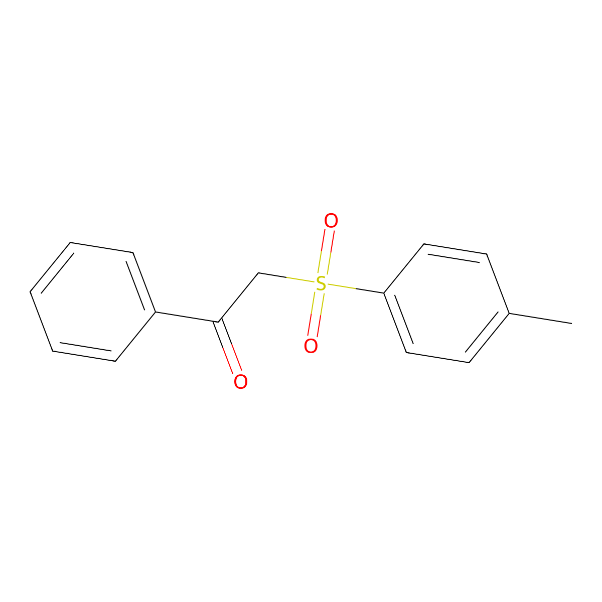 2-((4-Methylphenyl)sulphonyl)-1-phenylethan-1-one molecular structure, CAS 31378-03-7
