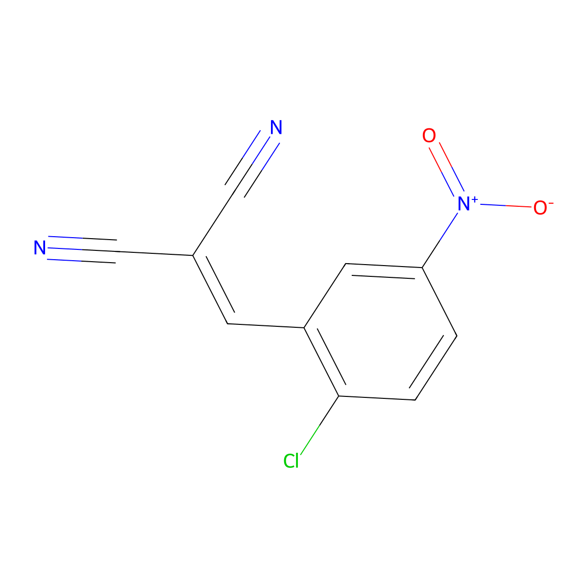 Propanedinitrile, [(2-chloro-5-nitrophenyl)methylene]- molecular structure, CAS 3138-22-5