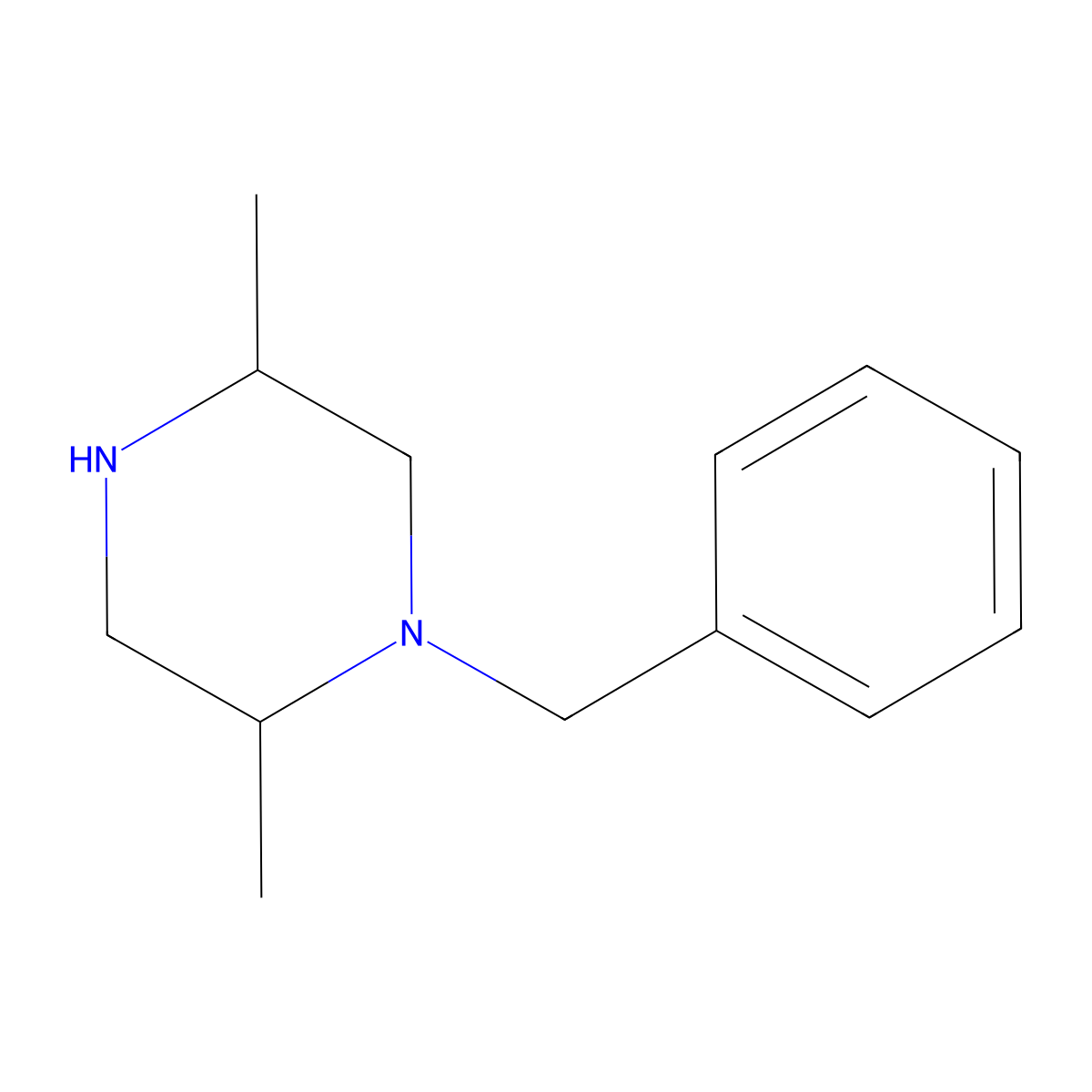 1-Benzyl-2,5-dimethylpiperazine molecular structure, CAS 3138-88-3