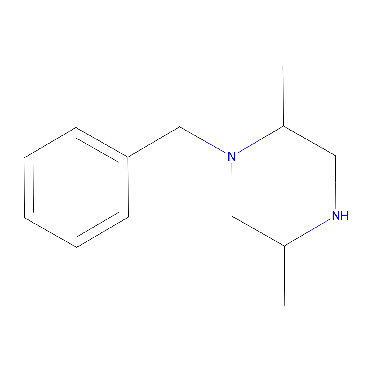 1-Benzyl-2,5-dimethylpiperazine molecular structure, CAS 3138-88-3