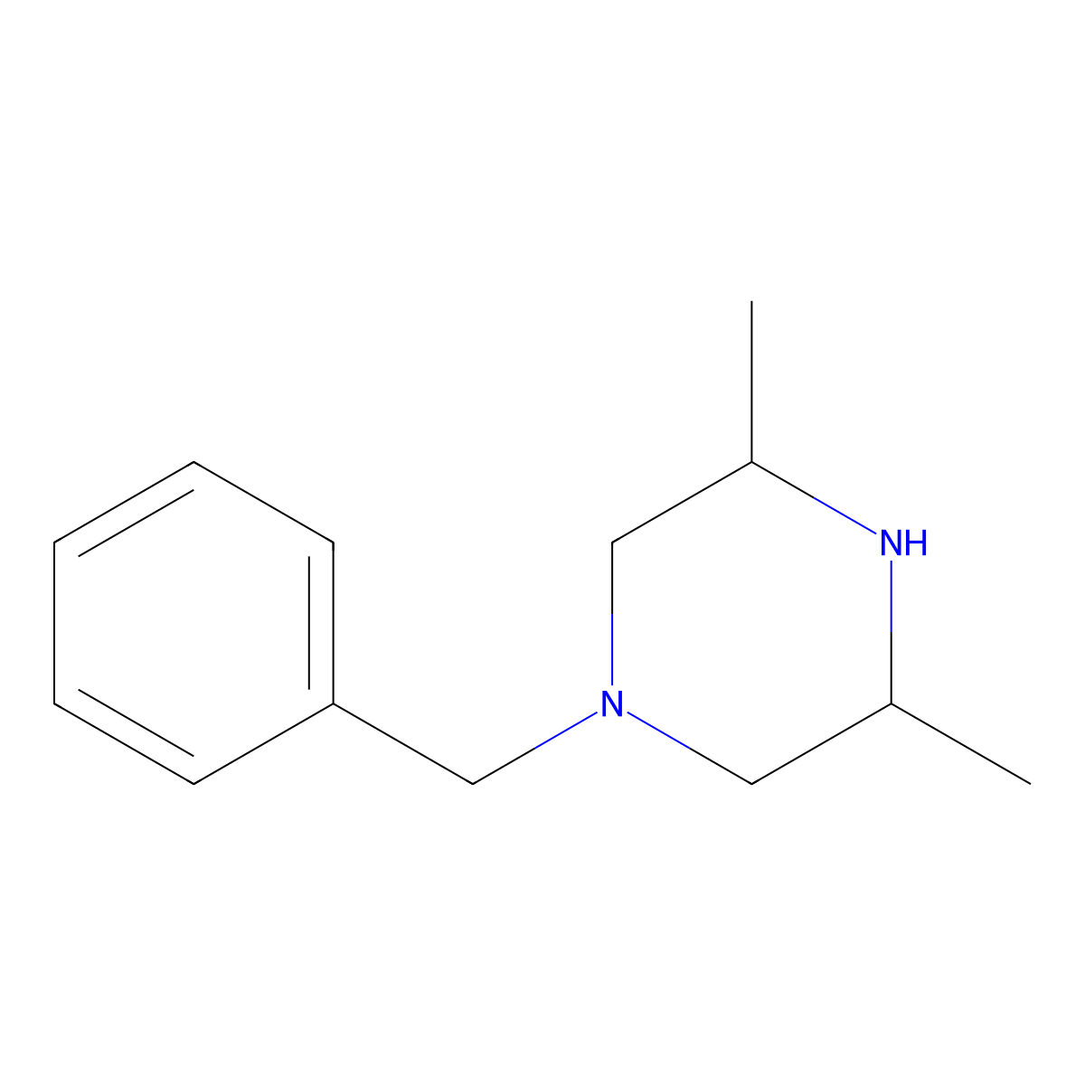 1-Benzyl-3,5-dimethylpiperazine molecular structure, CAS 3138-89-4