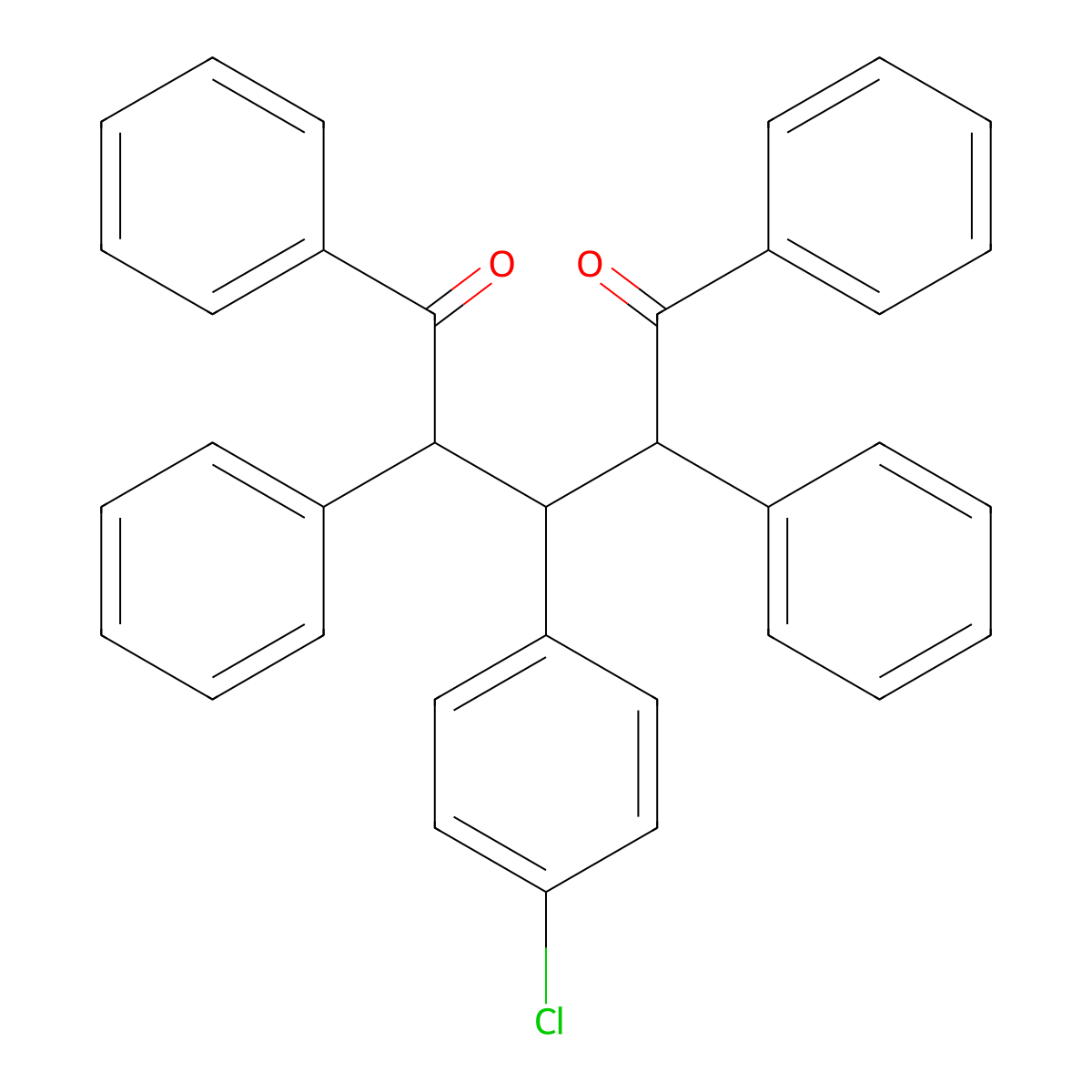 3-(4-Chlorophenyl)-1,2,4,5-tetraphenyl-1,5-pentanedione molecular structure, CAS 31380-63-9