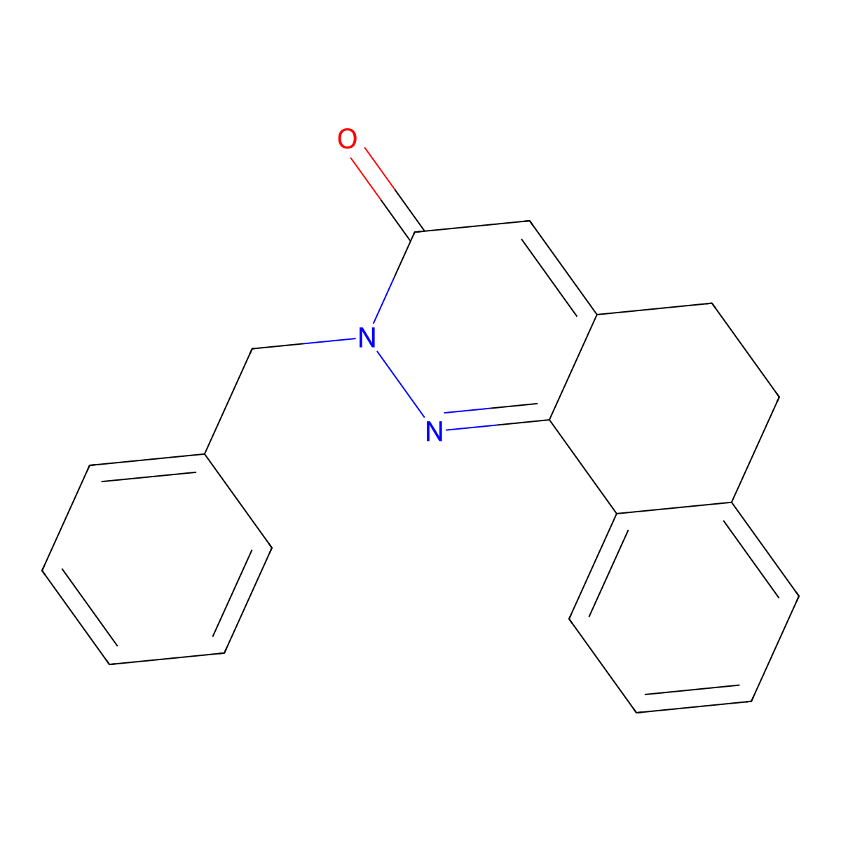 2-benzyl-5,6-dihydrobenzo[h]cinnolin-3(2H)-one molecular structure, CAS 31384-38-0