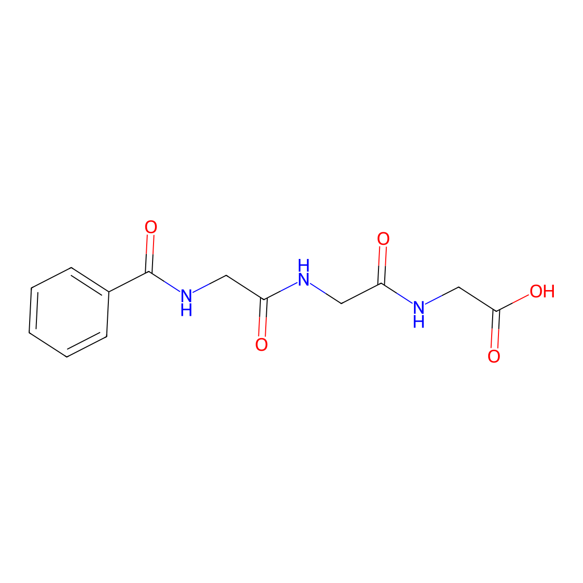 Hippuryl-glycyl-glycine molecular structure, CAS 31384-90-4