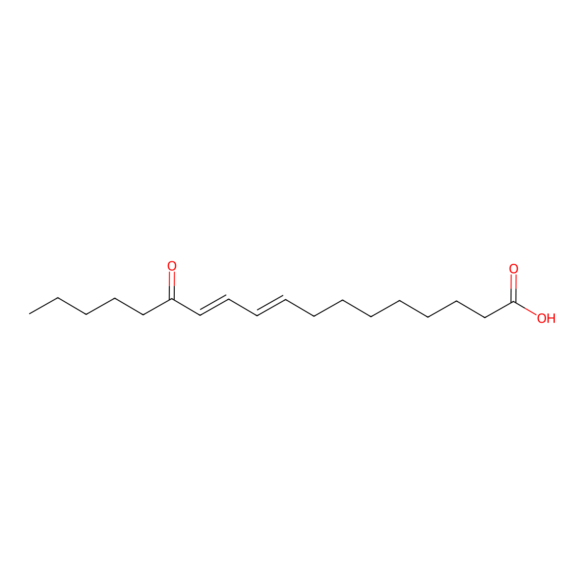 13-Oxo-9,11-octadecadienoic acid molecular structure, CAS 31385-09-8