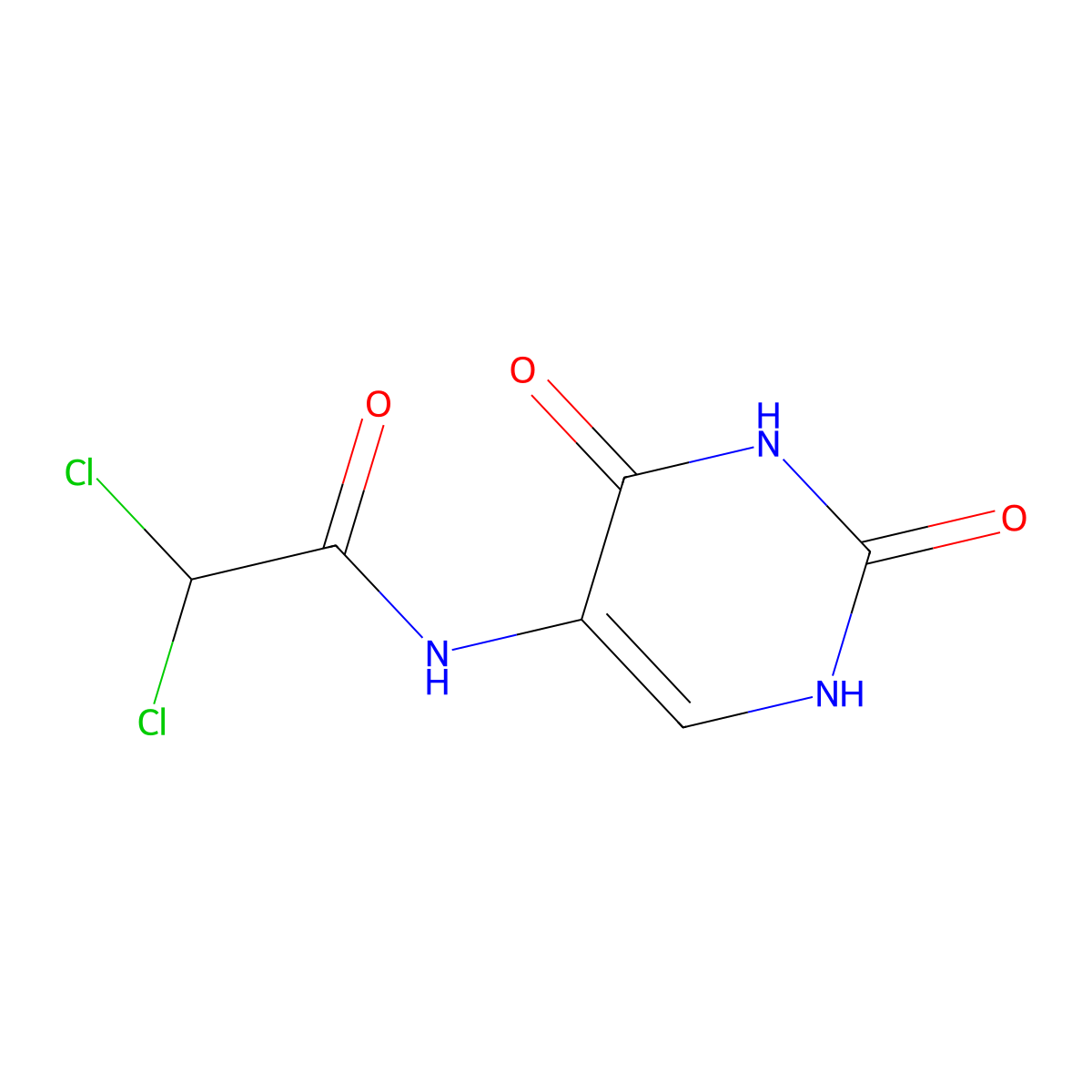 5-Dichloroacetamidouracil molecular structure, CAS 31385-10-1