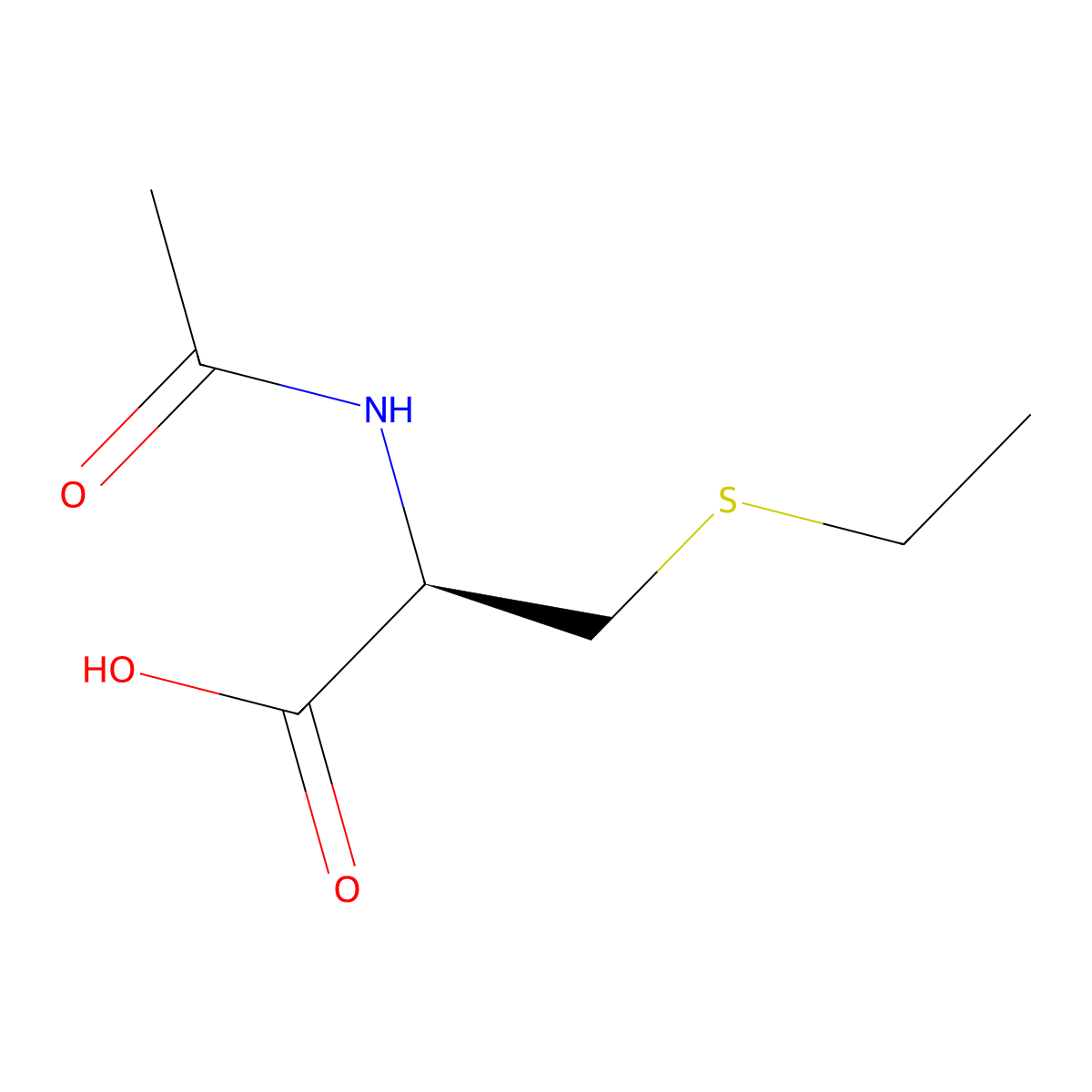 L-Cysteine, N-acetyl-S-ethyl- molecular structure, CAS 31386-36-4