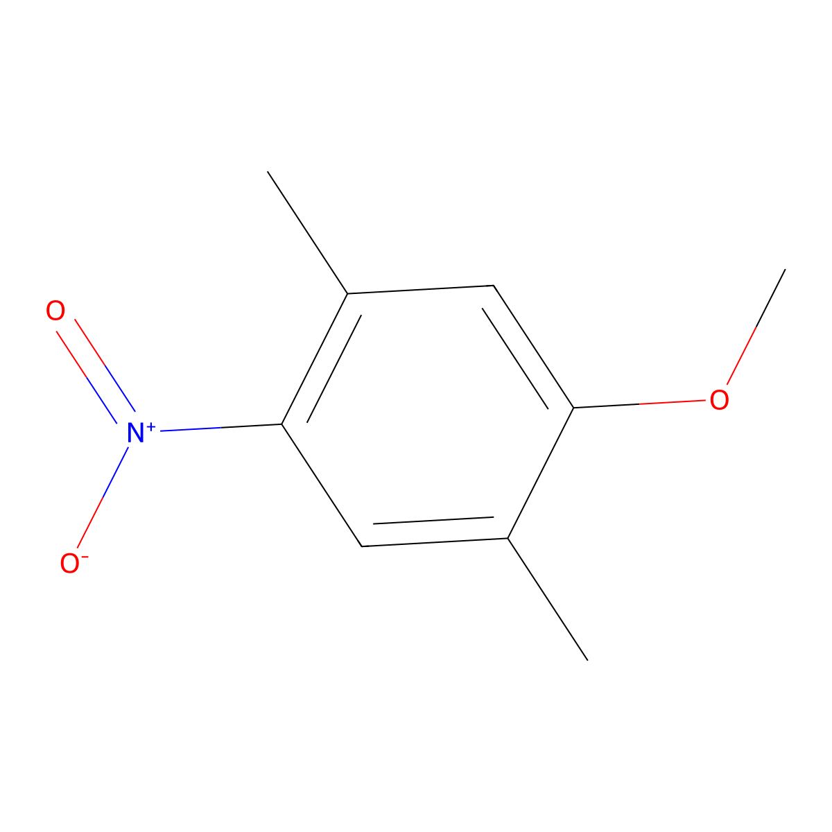 1-Methoxy-2,5-dimethyl-4-nitrobenzene molecular structure, CAS 3139-06-8