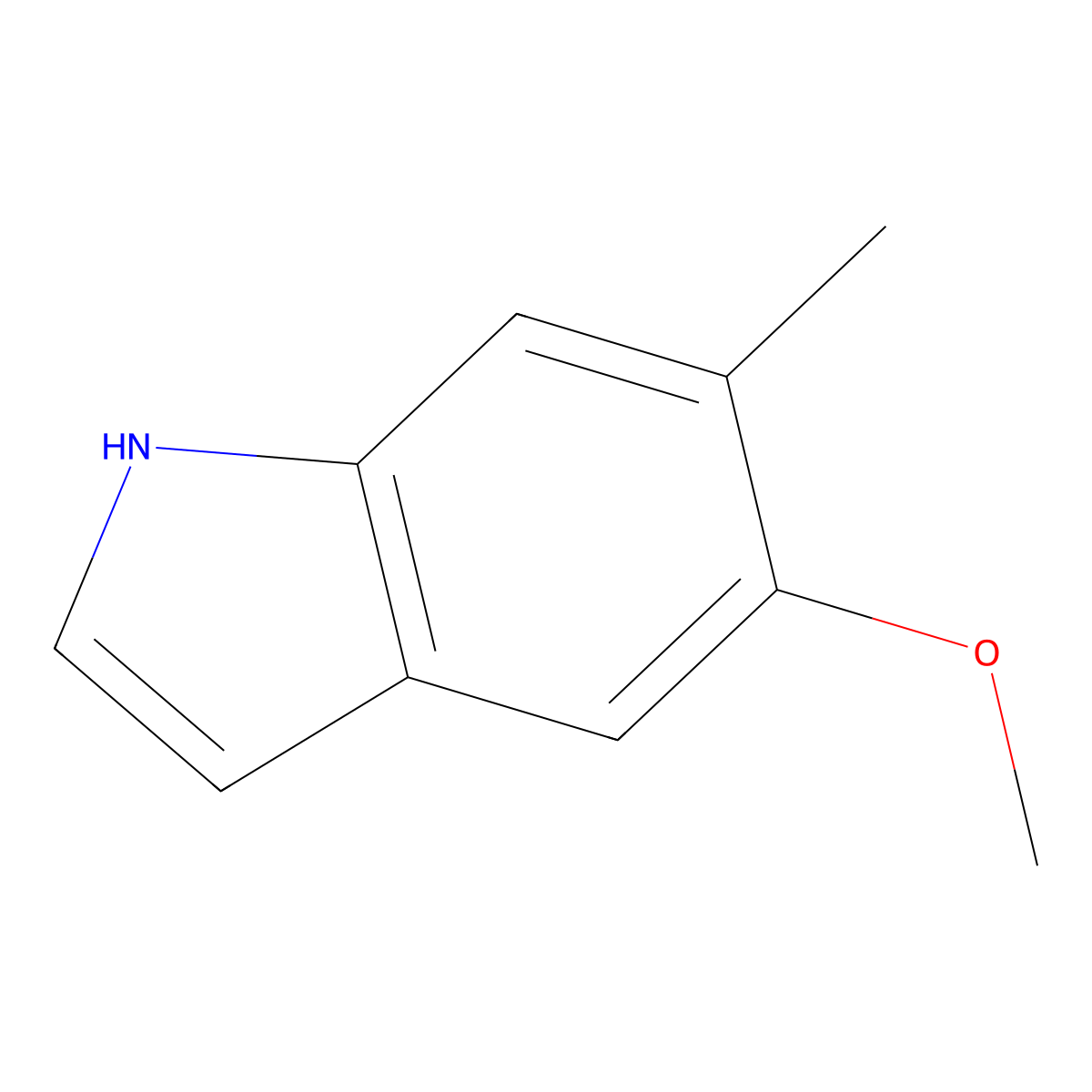 5-Methoxy-6-methyl-1H-indole molecular structure, CAS 3139-10-4