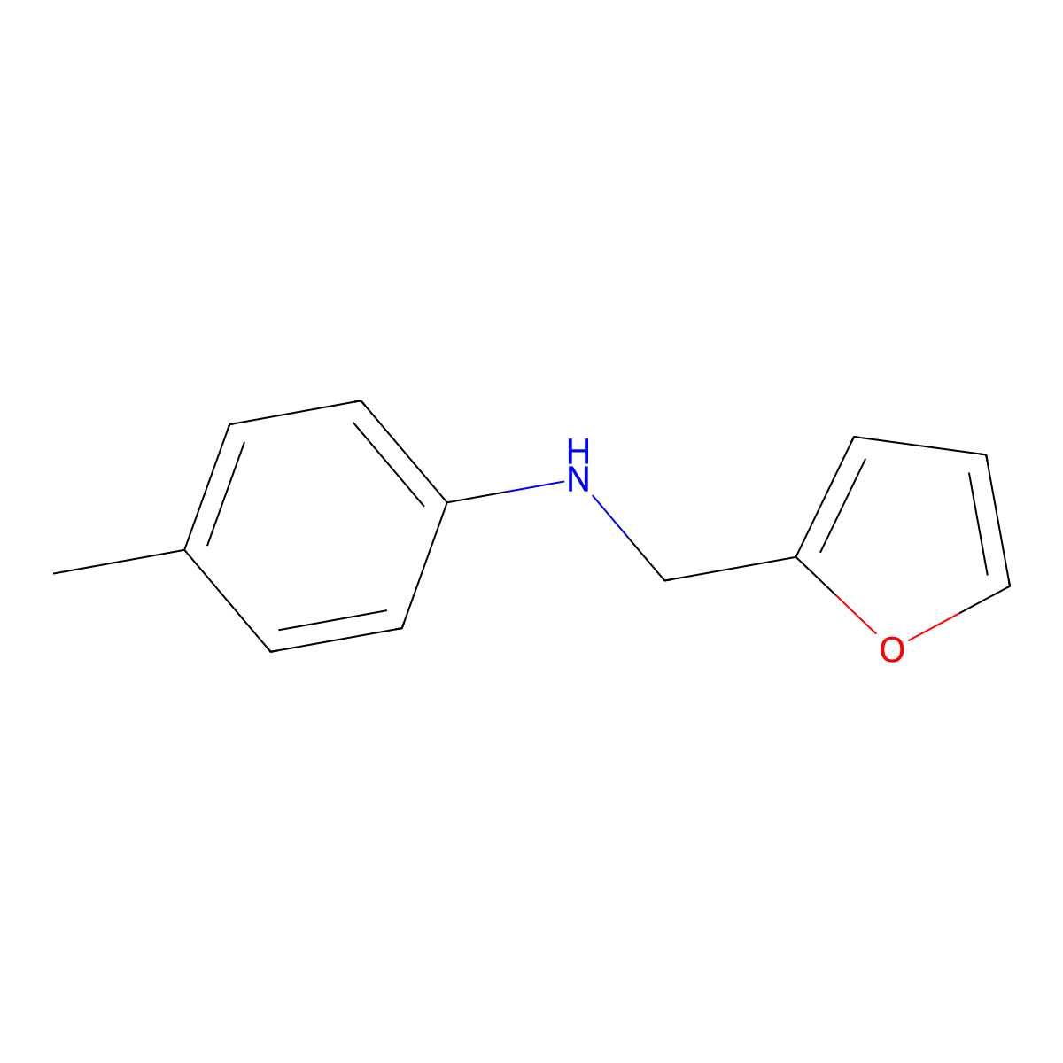 N-Furfuryl-p-toluidine molecular structure, CAS 3139-27-3