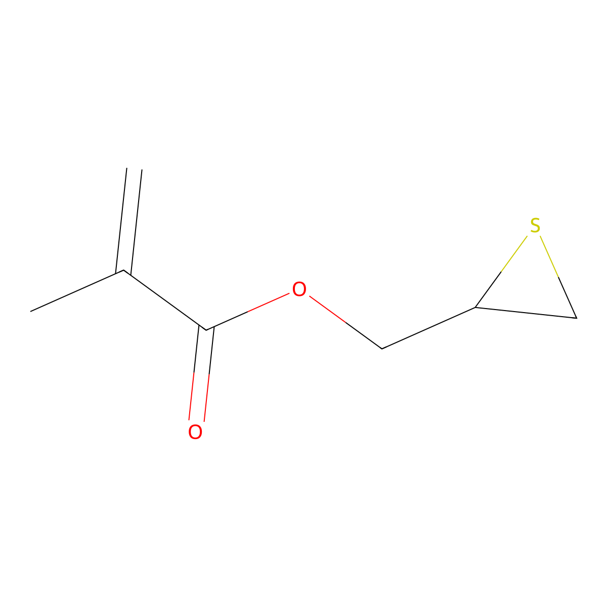 2,3-Epithiopropyl methacrylate molecular structure, CAS 3139-91-1