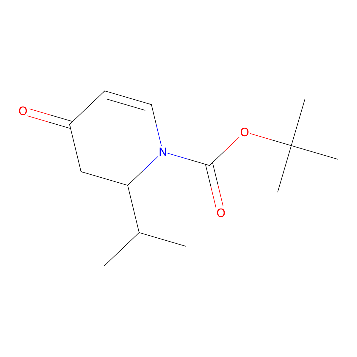 2-Isopropyl-4-oxo-3,4-dihydro-2H-pyridine-1-carboxylic acid tert-butyl ester molecular structure, CAS 313950-39-9