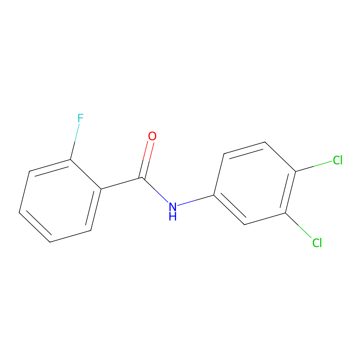 N-(3,4-Dichlorophenyl)-2-fluorobenzamide molecular structure, CAS 313952-50-0