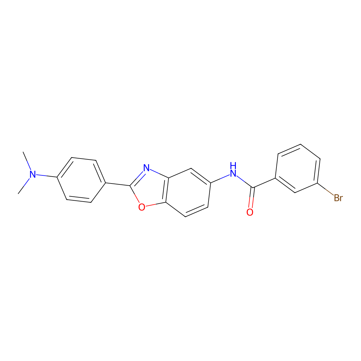 3-Bromo-N-[2-[4-(dimethylamino)phenyl]-5-benzoxazolyl]benzamide molecular structure, CAS 313952-51-1