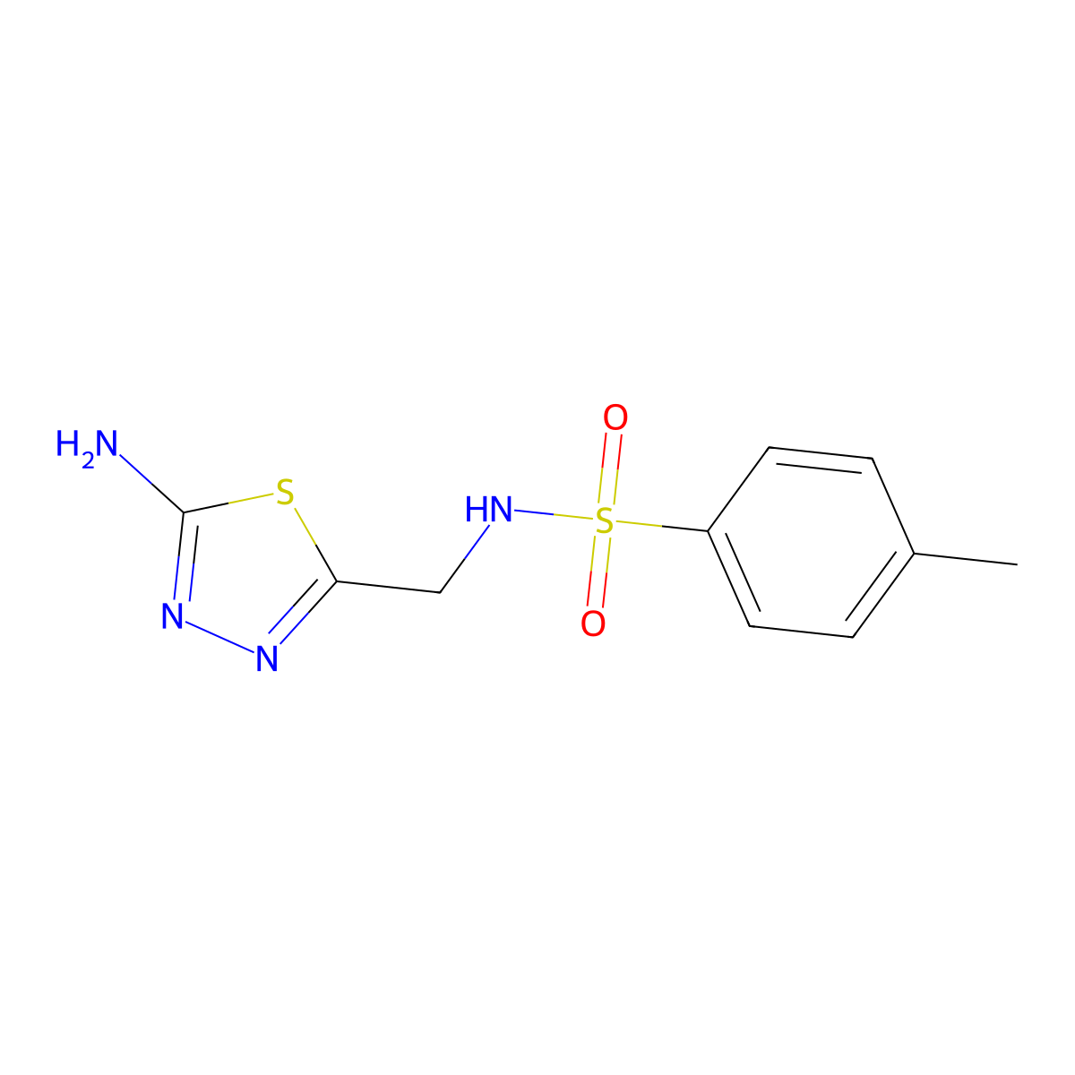 N-[(5-amino-1,3,4-thiadiazol-2-yl)methyl]-4-methylbenzenesulfonamide molecular structure, CAS 313952-75-9