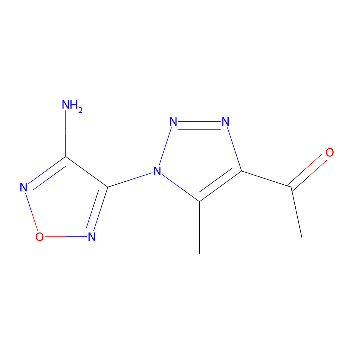 1-[1-(4-Amino-furazan-3-yl)-5-methyl-1H-[1,2,3]triazol-4-yl]-ethanone molecular structure, CAS 313952-93-1