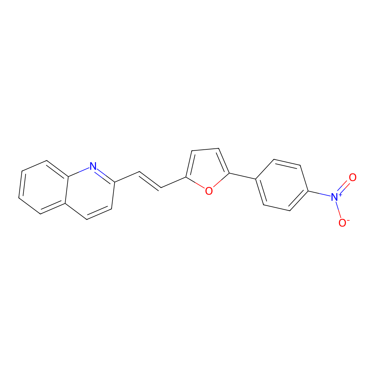 2-[2-[5-(4-Nitrophenyl)-2-furanyl]ethenyl]quinoline molecular structure, CAS 313952-94-2