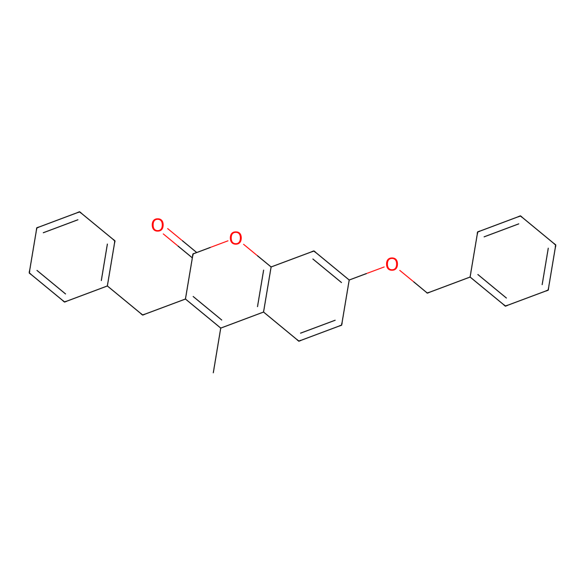 3-benzyl-7-(benzyloxy)-4-methyl-2H-chromen-2-one molecular structure, CAS 313953-10-5
