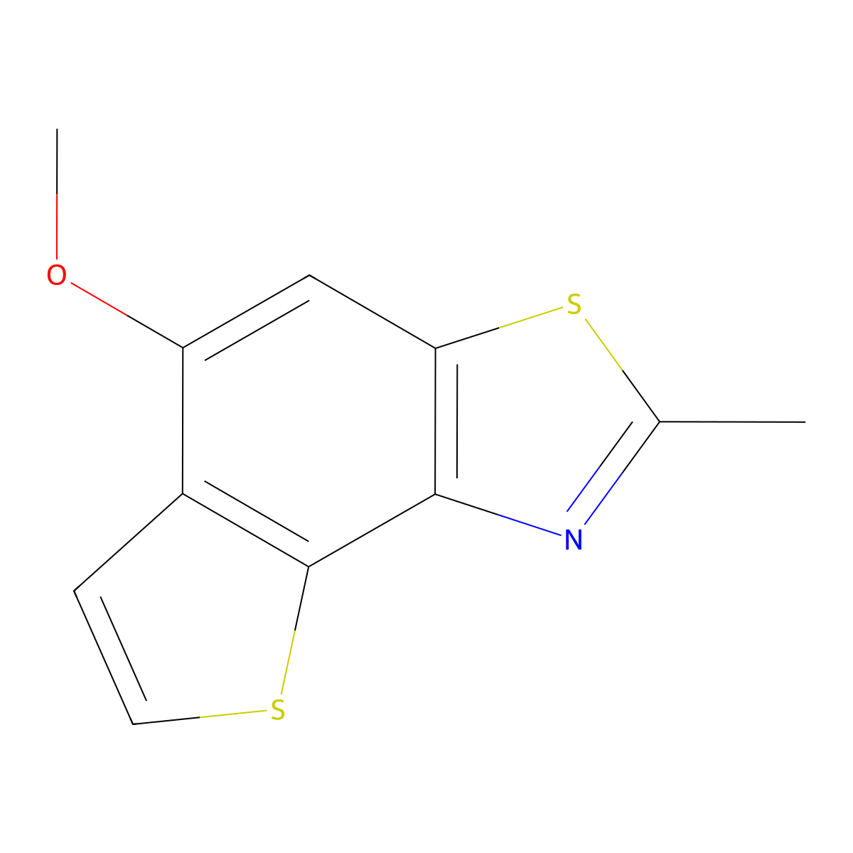 5-Methoxy-2-methylthieno[2,3-e][1,3]benzothiazole molecular structure, CAS 313953-19-4