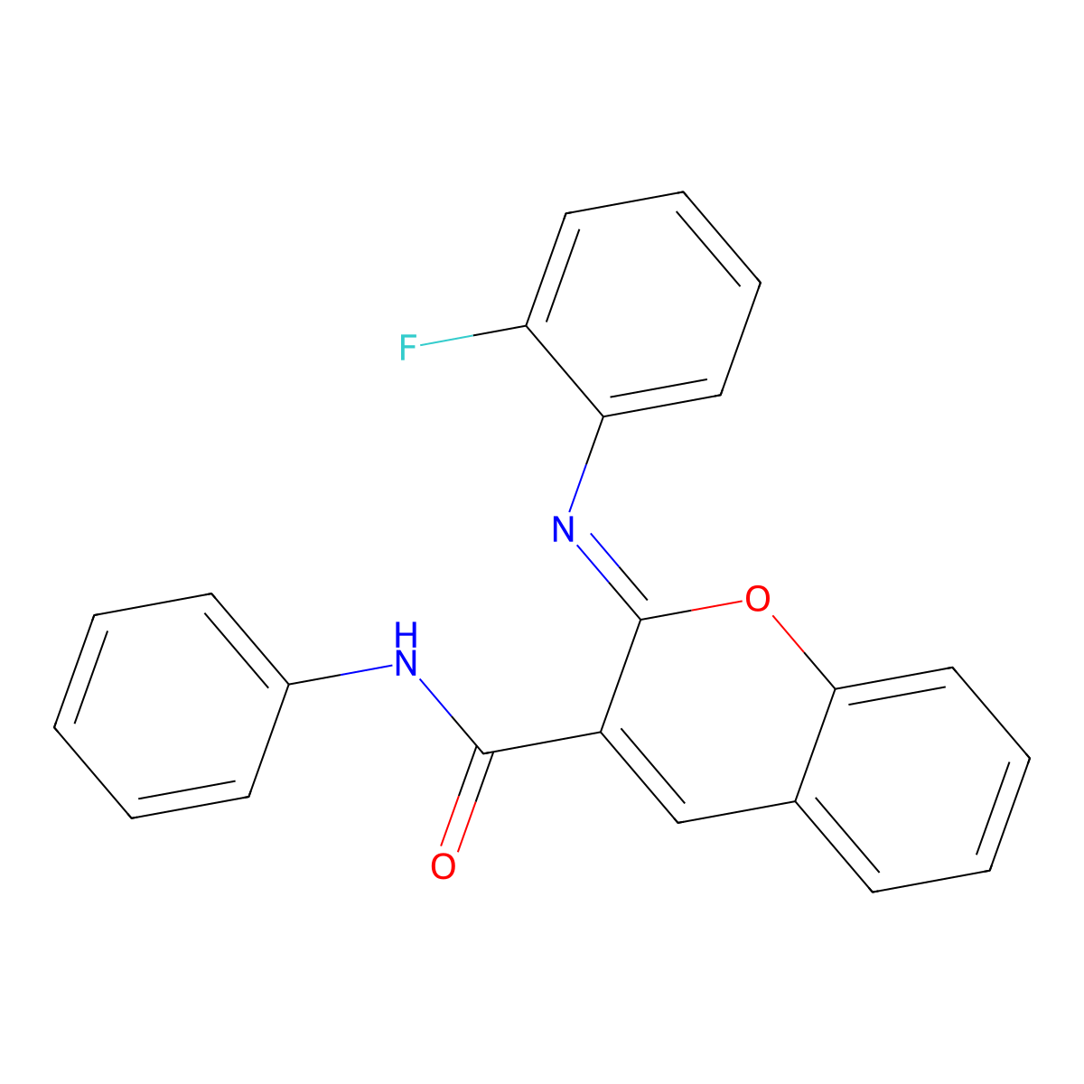 (2Z)-2-[(2-fluorophenyl)imino]-N-phenyl-2H-chromene-3-carboxamide molecular structure, CAS 313954-24-4