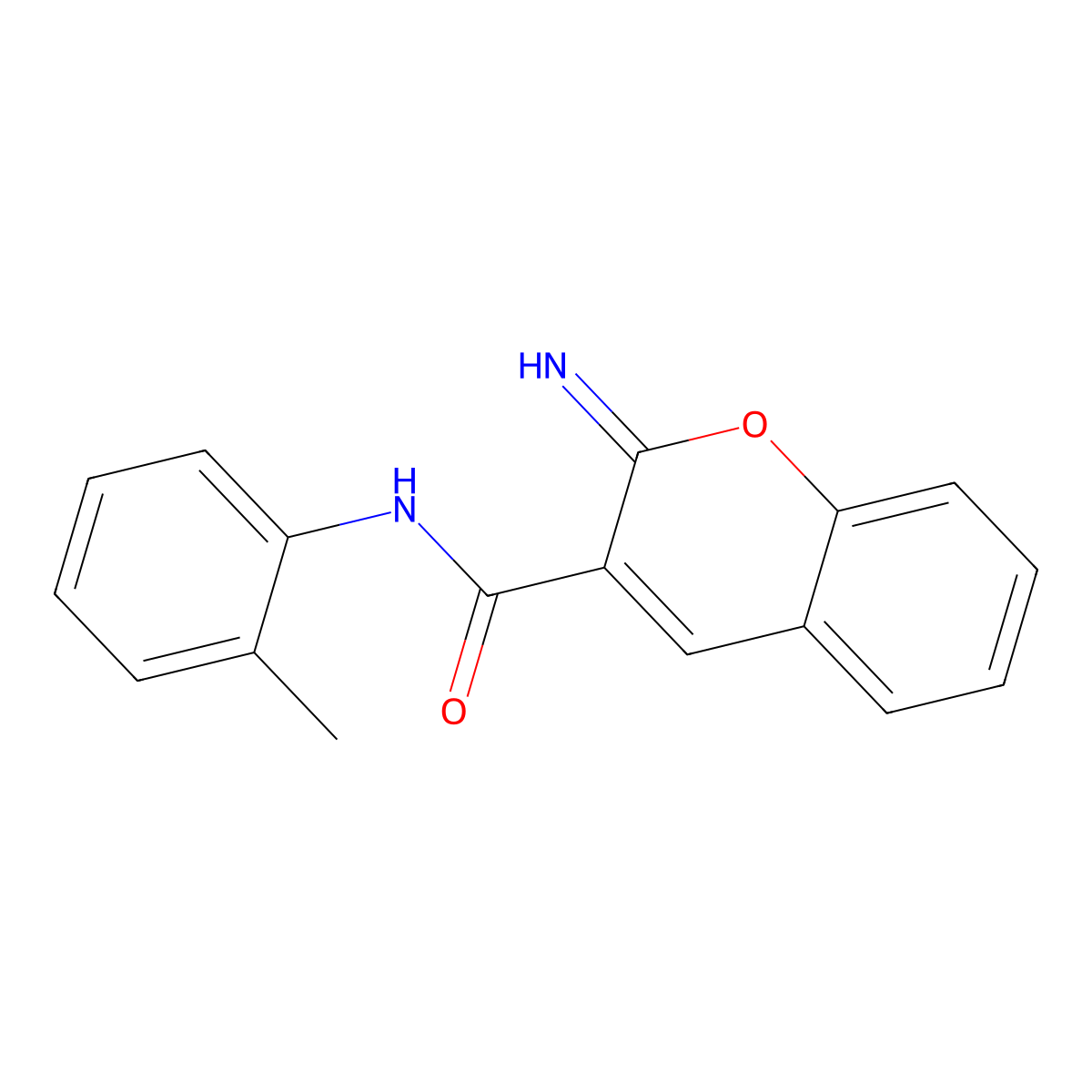 2-imino-N-(2-methylphenyl)-2H-chromene-3-carboxamide molecular structure, CAS 313954-74-4