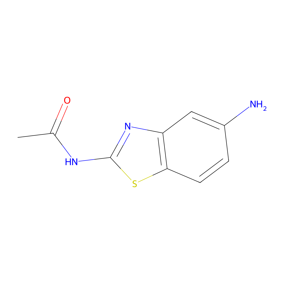 N-(5-amino-1,3-benzothiazol-2-yl)acetamide molecular structure, CAS 313955-42-9