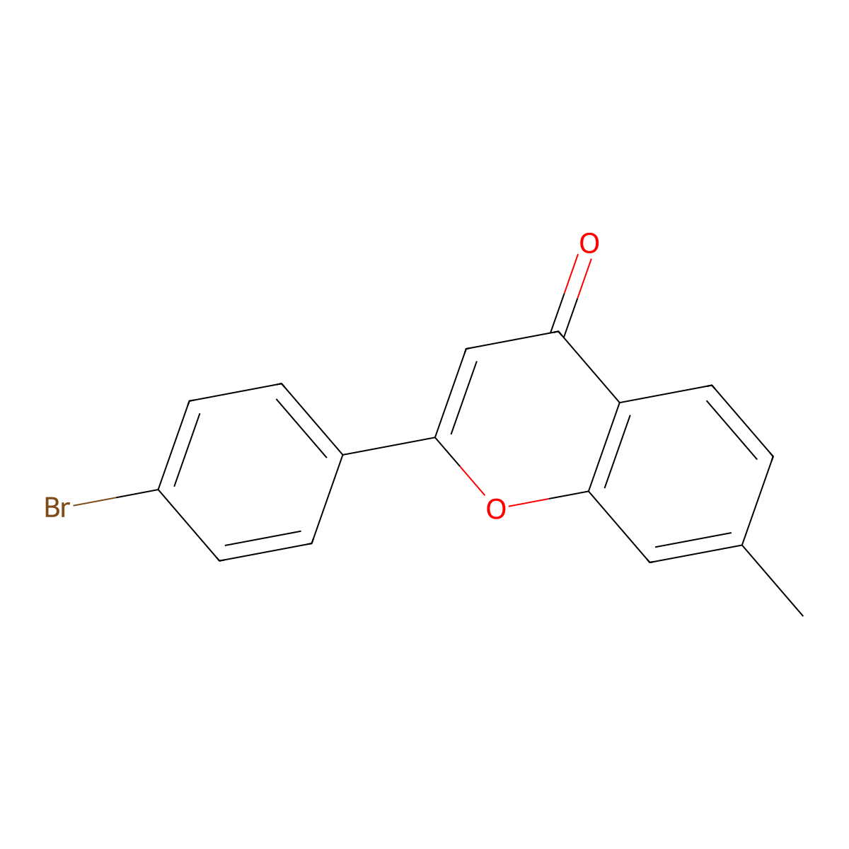 2-(4-Bromophenyl)-7-methyl-4H-chromen-4-one molecular structure, CAS 313957-04-9