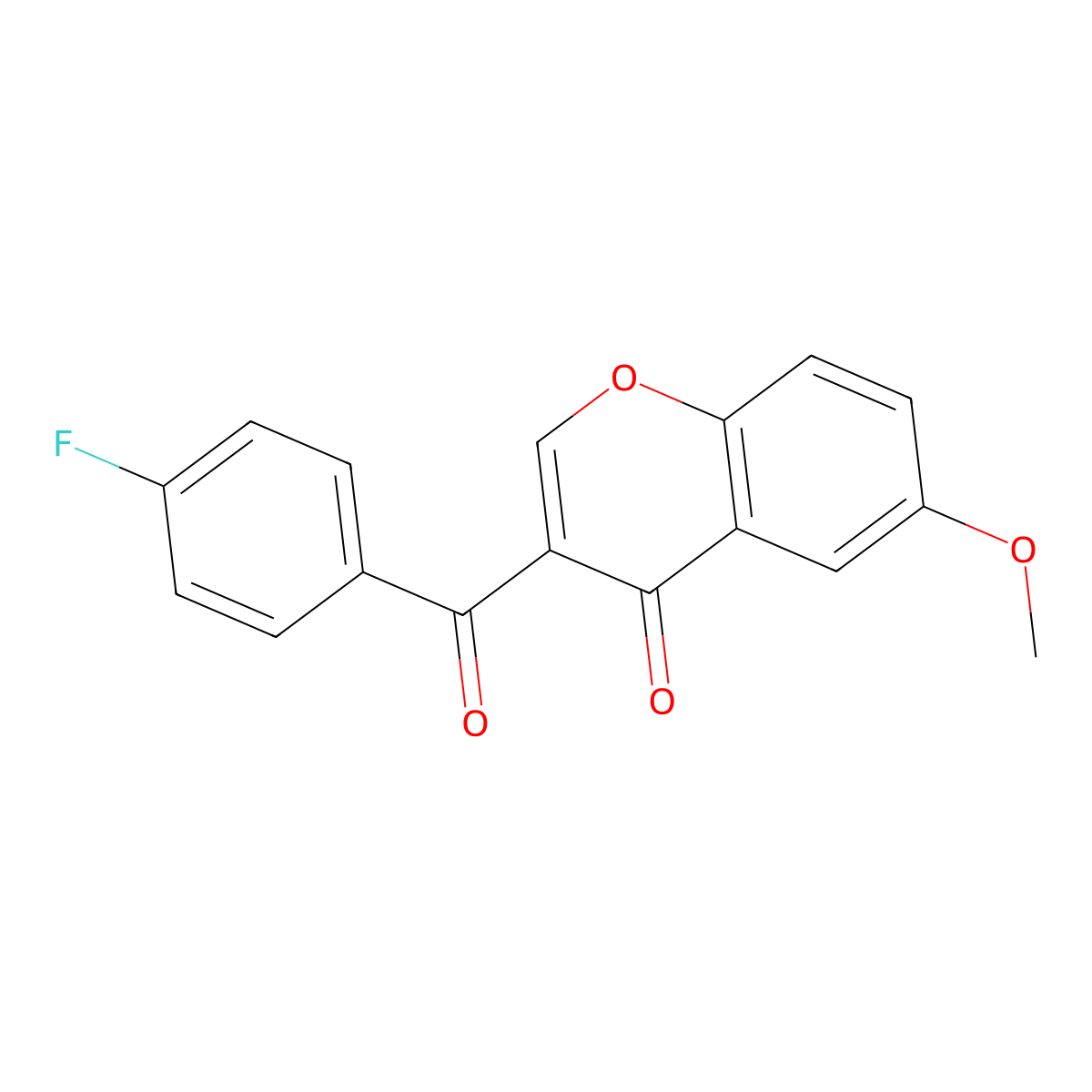 3-(4-Fluorobenzoyl)-6-methoxychromen-4-one molecular structure, CAS 313957-08-3