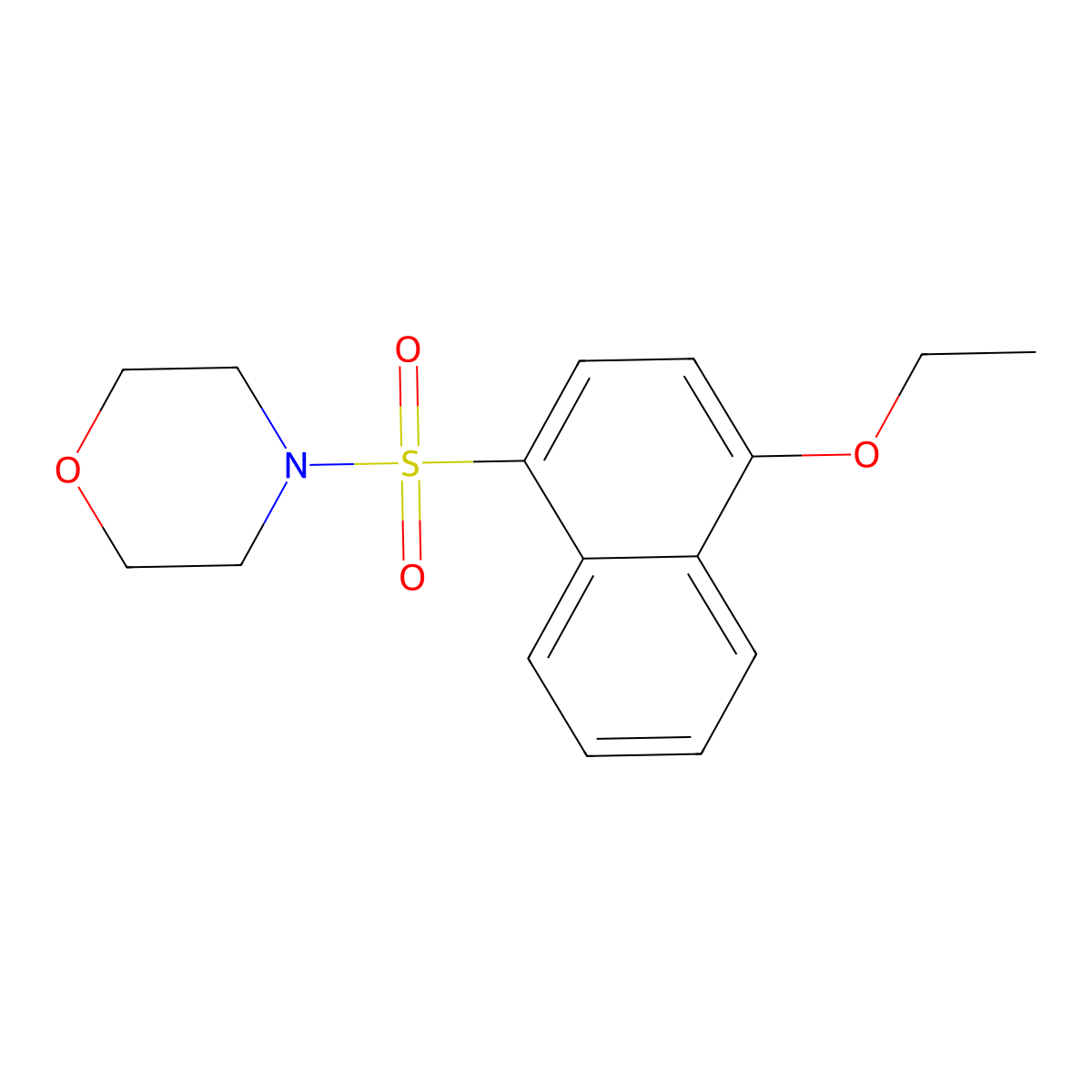 4-(4-Ethoxynaphthalen-1-yl)sulfonylmorpholine molecular structure, CAS 313957-52-7