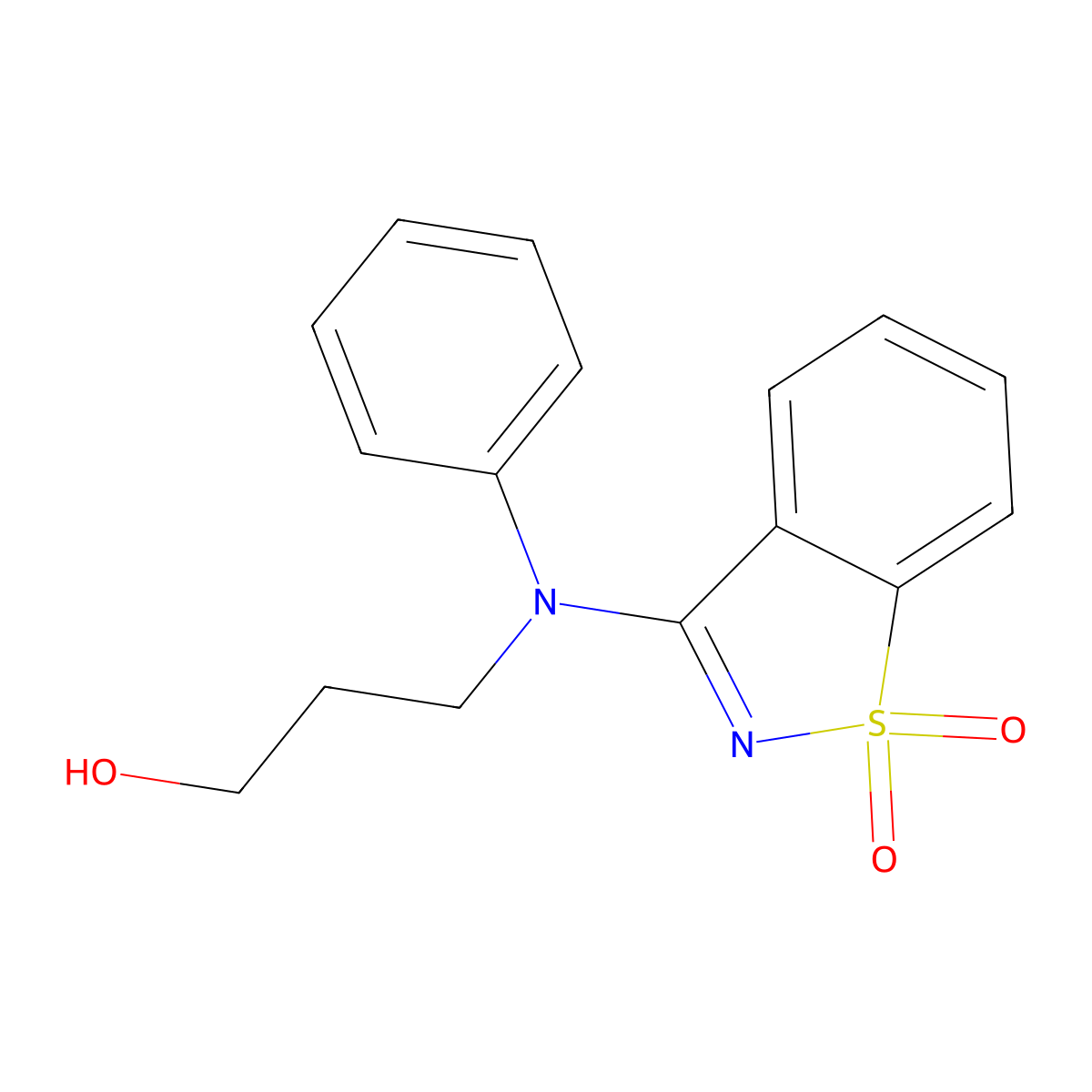 3-(N-(1,1-dioxo-1,2-benzothiazol-3-yl)anilino)propan-1-ol molecular structure, CAS 313957-84-5